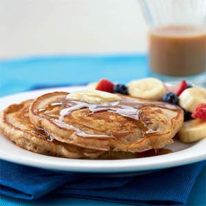 Whole-wheat buttermilk pancakes