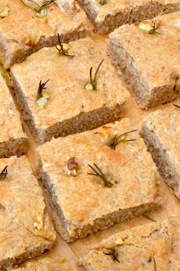 Whole wheat focaccia bread
