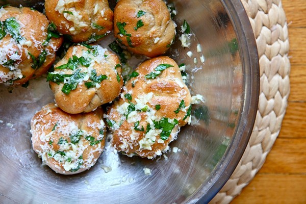 Whole wheat garlic knots
