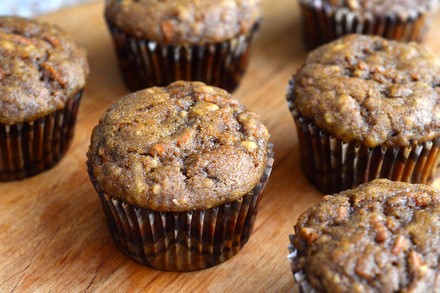 Whole wheat harvest carrot muffins