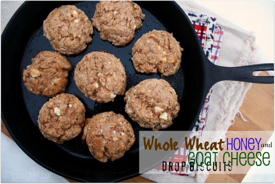 Whole wheat honey and goat cheese biscuits