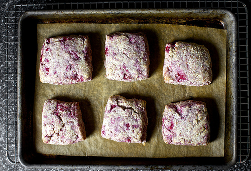 Whole wheat raspberry ricotta scones