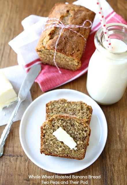 Whole wheat roasted banana bread