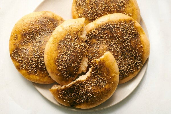 Whole-wheat za'atar flatbreads