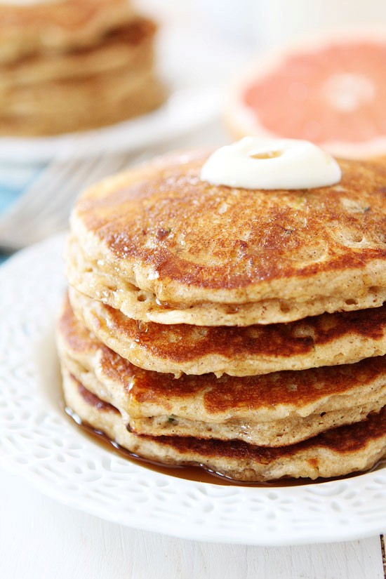 Whole wheat zucchini pancakes