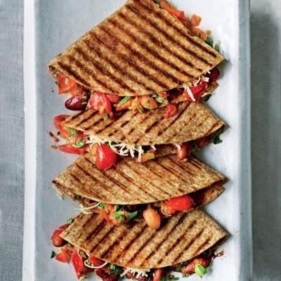 Wholemeal bean quesadillas