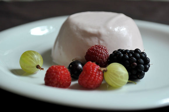 Wild berry basil panna cotta