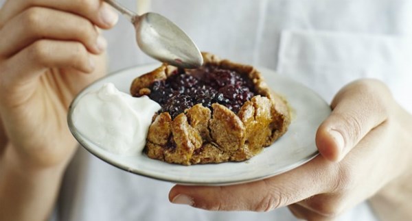 Wild berry, hazelnut and pecan galettes