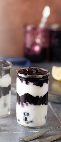 Wild blueberry and lemon jam