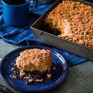 Wild blueberry buckle