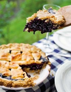 Wild blueberry pie