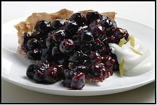 Wild blueberry pie