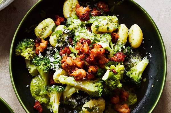 Wild garlic & sausage gnocchi 