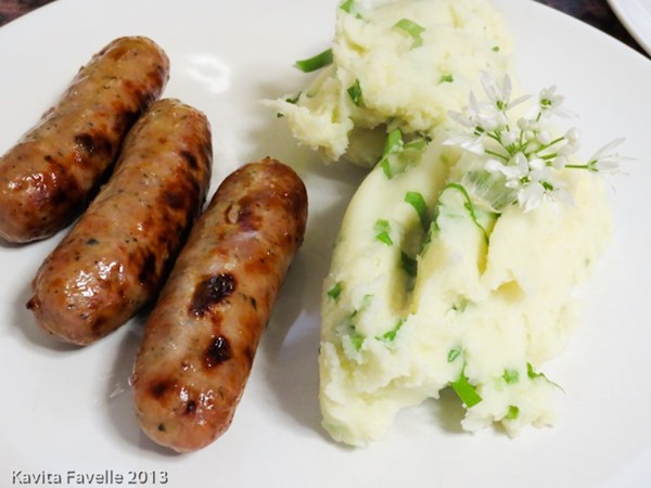 Wild garlic mashed potato