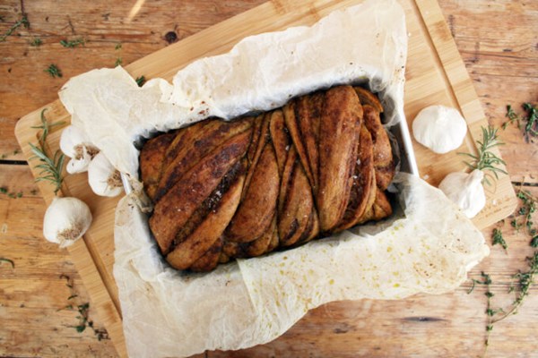Wild garlic pesto babka