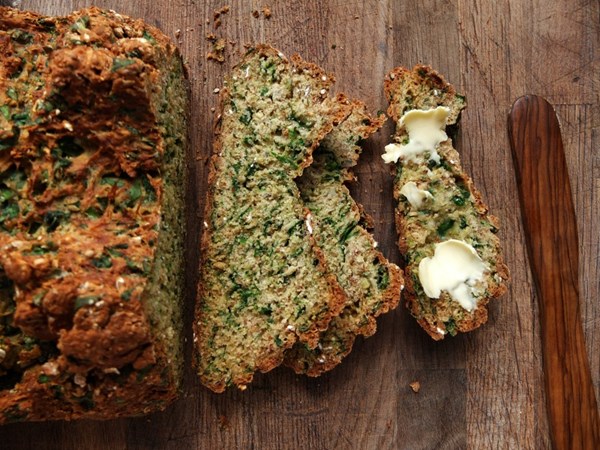 Wild garlic soda bread