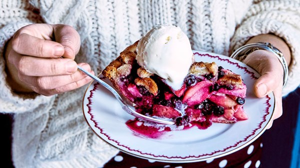 Wild-Maine-blueberry-and-apple pie