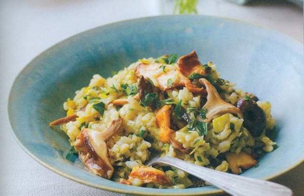 Wild mushroom & leek risotto