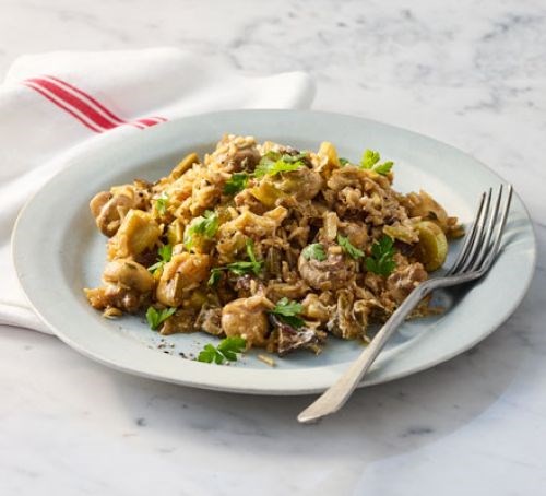 Wild mushroom & ricotta rice with rosemary & thyme