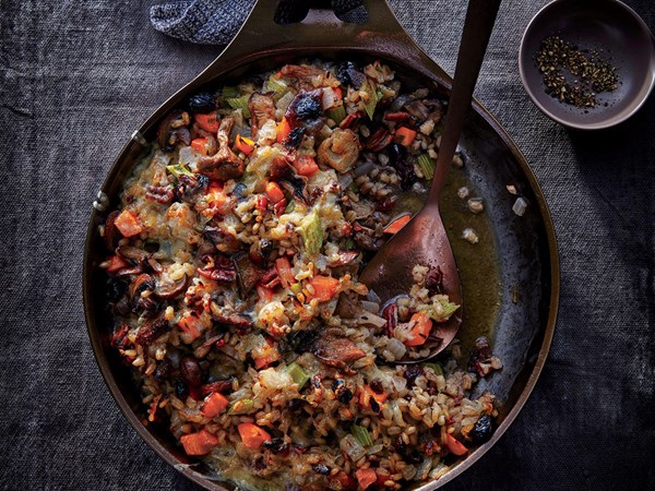 Wild mushroom and barley stuffing
