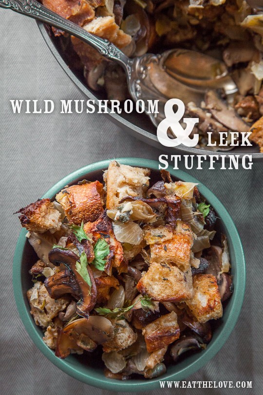 Wild mushroom and leek stuffing
