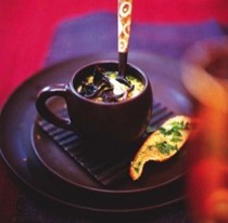 Wild mushroom and saffron custards