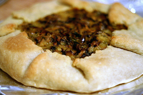 Wild mushroom and Stilton galette