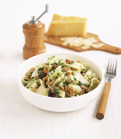 Wild mushroom and walnut pasta