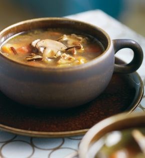 Wild mushroom and wild rice bisque
