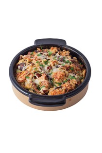 Wild mushroom bread pudding