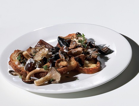 Wild mushroom crostini