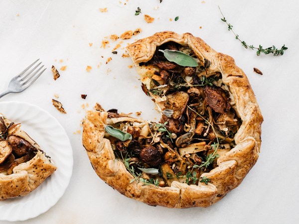 Wild mushroom galette