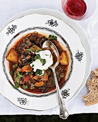 Wild mushroom goulash
