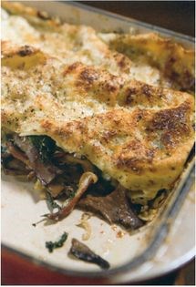 Wild mushroom lasagne