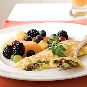 Wild mushroom omelet