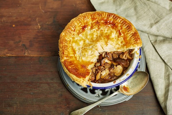 Wild mushroom pie