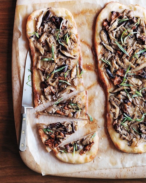 Wild mushroom pizza