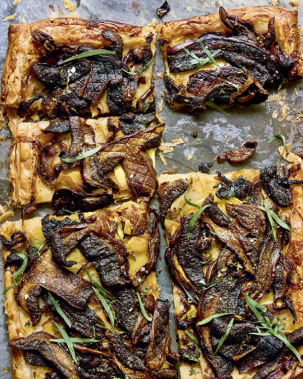 Wild-mushroom-potato-onion tart
