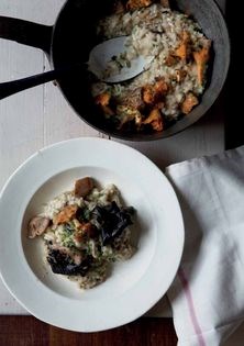 Wild mushroom risotto (Risotto aux champignons des bois)