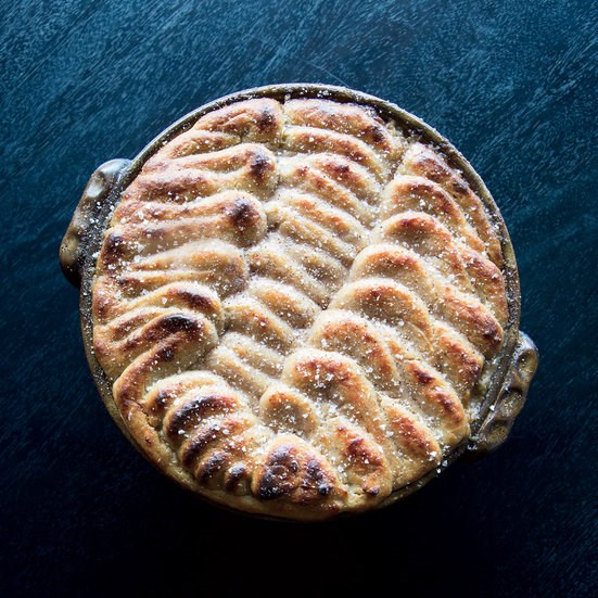 Wild mushroom shepherd's pie with potato-chestnut topping