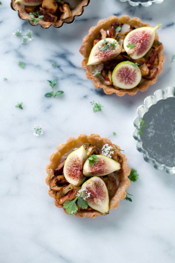Wild mushroom, Taleggio & fig Tarts