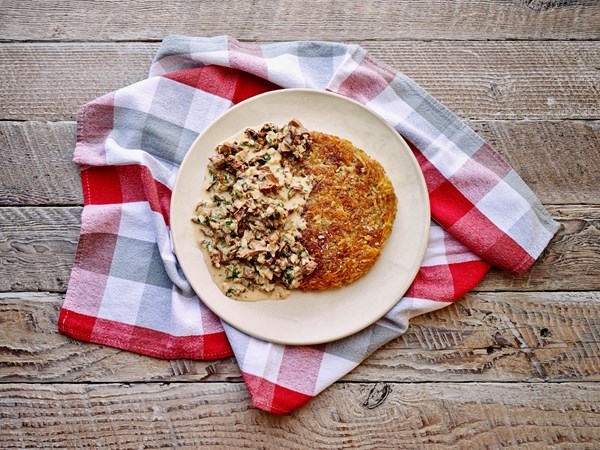 Wild mushrooms in cream sauce (Wilde pilze in sahnesosse)