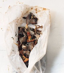 Wild mushrooms in papillote