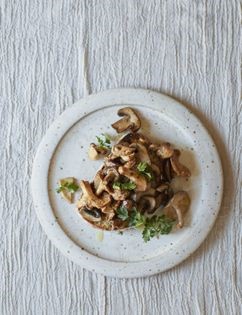 Wild mushrooms on sourdough toast