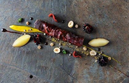 Wild pigeon cured in birch sap wine