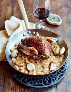 Wild pigeon [squab] with Tarbaise beans (Pigeon sauvage, haricots Tarbais)
