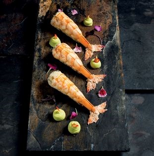 Wild prawn bo zushi