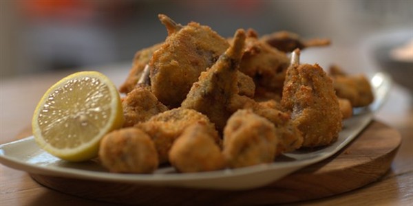 Wild rabbit, braised and fried