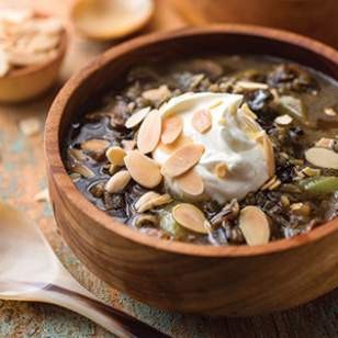 Wild rice & mushroom soup