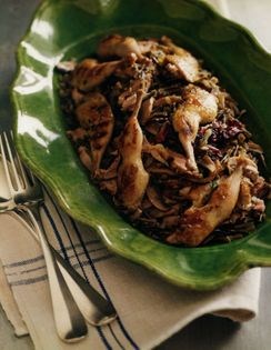 Wild rice & roast quail salad